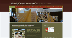 Desktop Screenshot of gasthoflehner.de